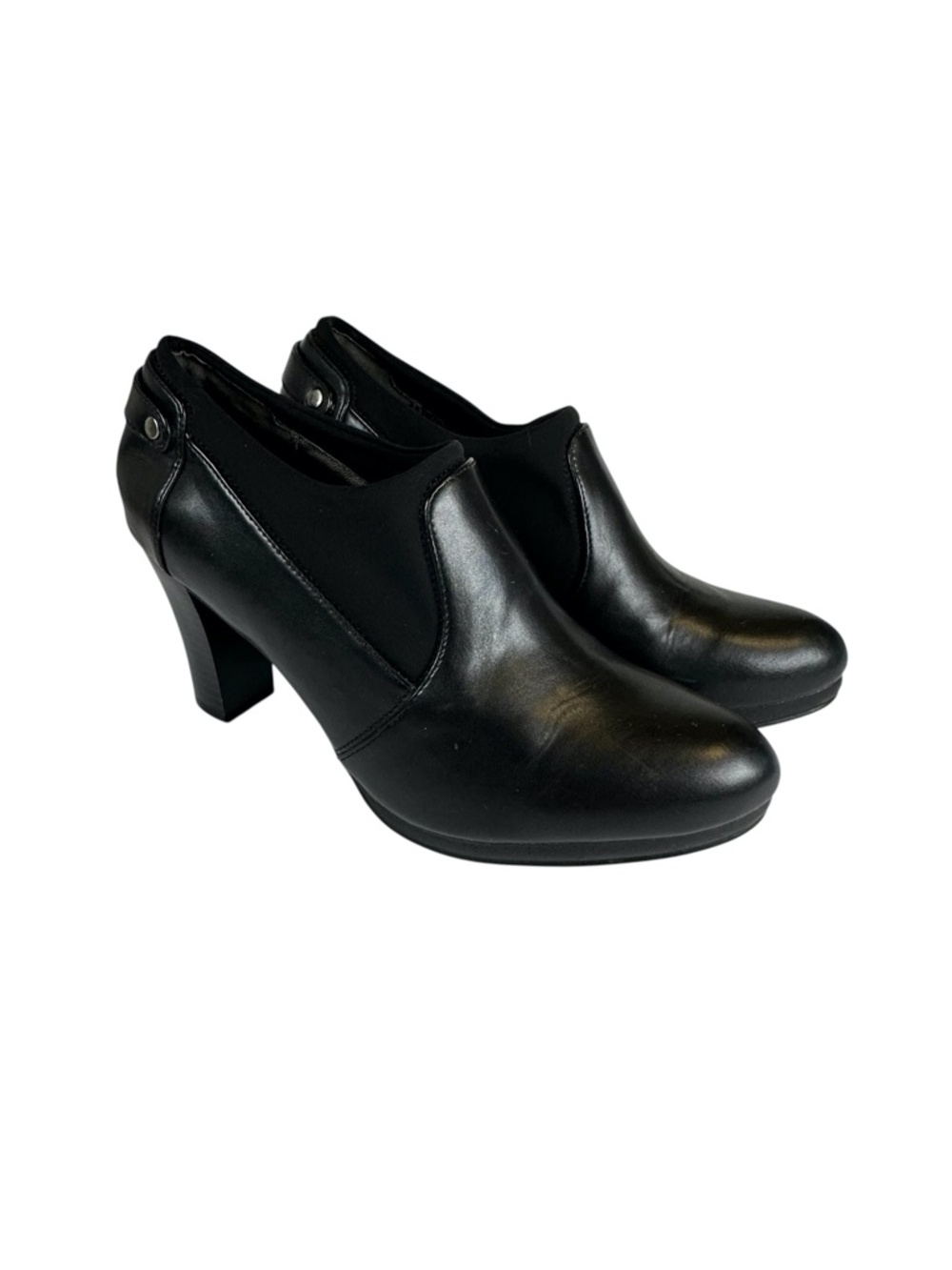 Cloudwalkers Kaye Black Heeled Shooties Comfort Block Heel Size 9 Wide